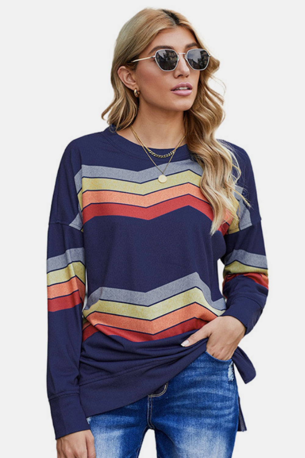 Zig Zag Long Sleeve Tee