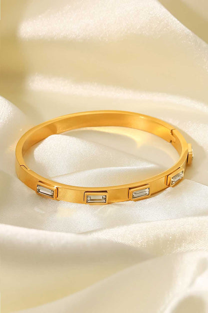 18K Gold Plated Inlaid Cubic Zirconia Bracelet