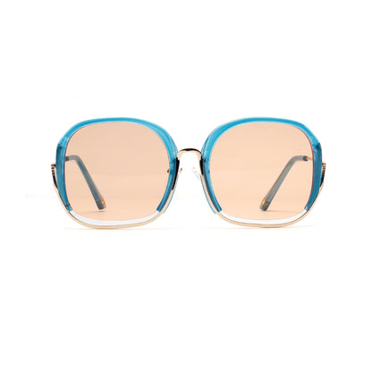 Colorful Fashionable Large Half Frame Sunglasses For Women