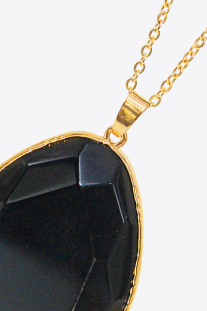 Contrast Teardrop Crystal Pendant