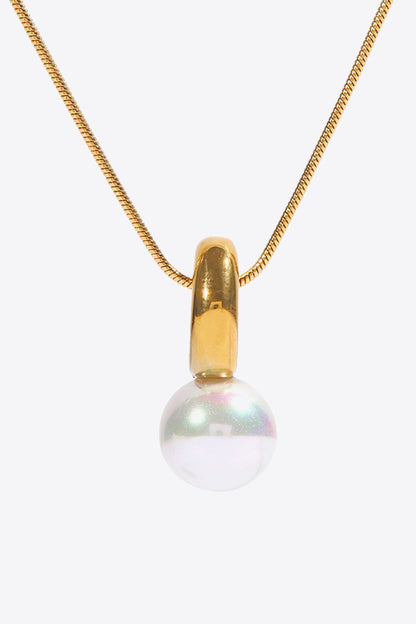 Freshwater Pearl Pendant 18K Gold-Plated Necklace