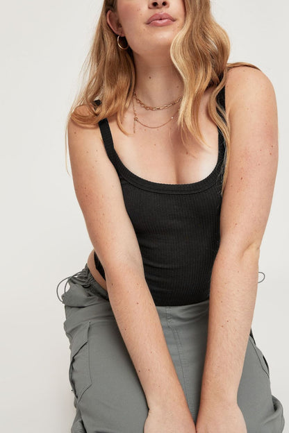 In Your Dreams Ribbed Cropped Cami