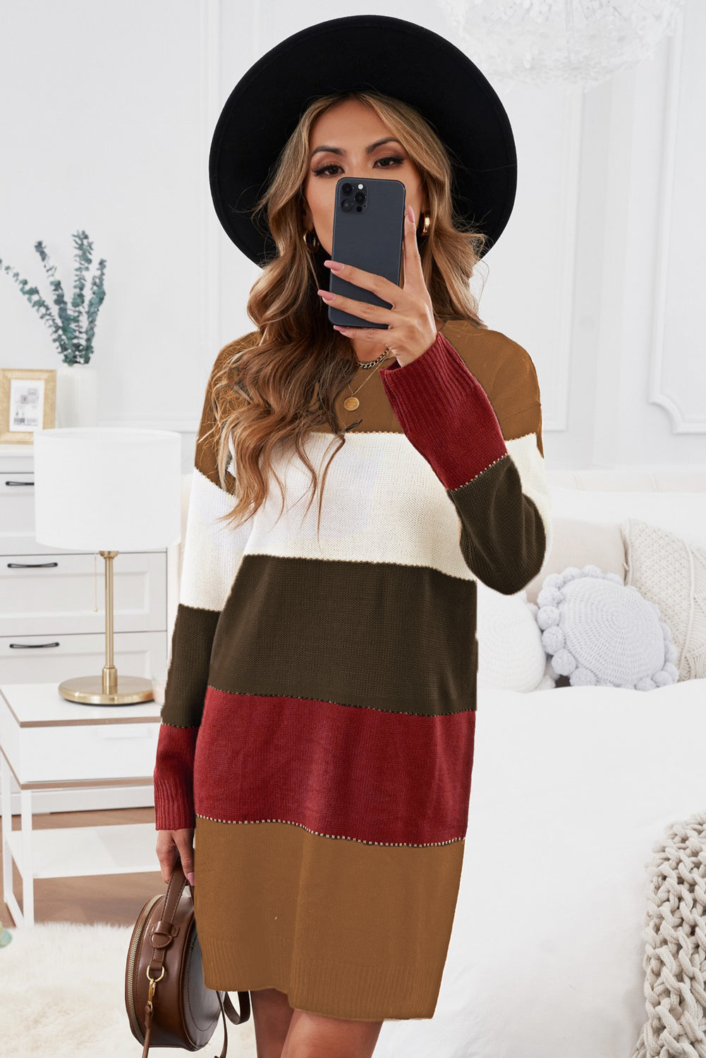 Colorblock Longline Sweater