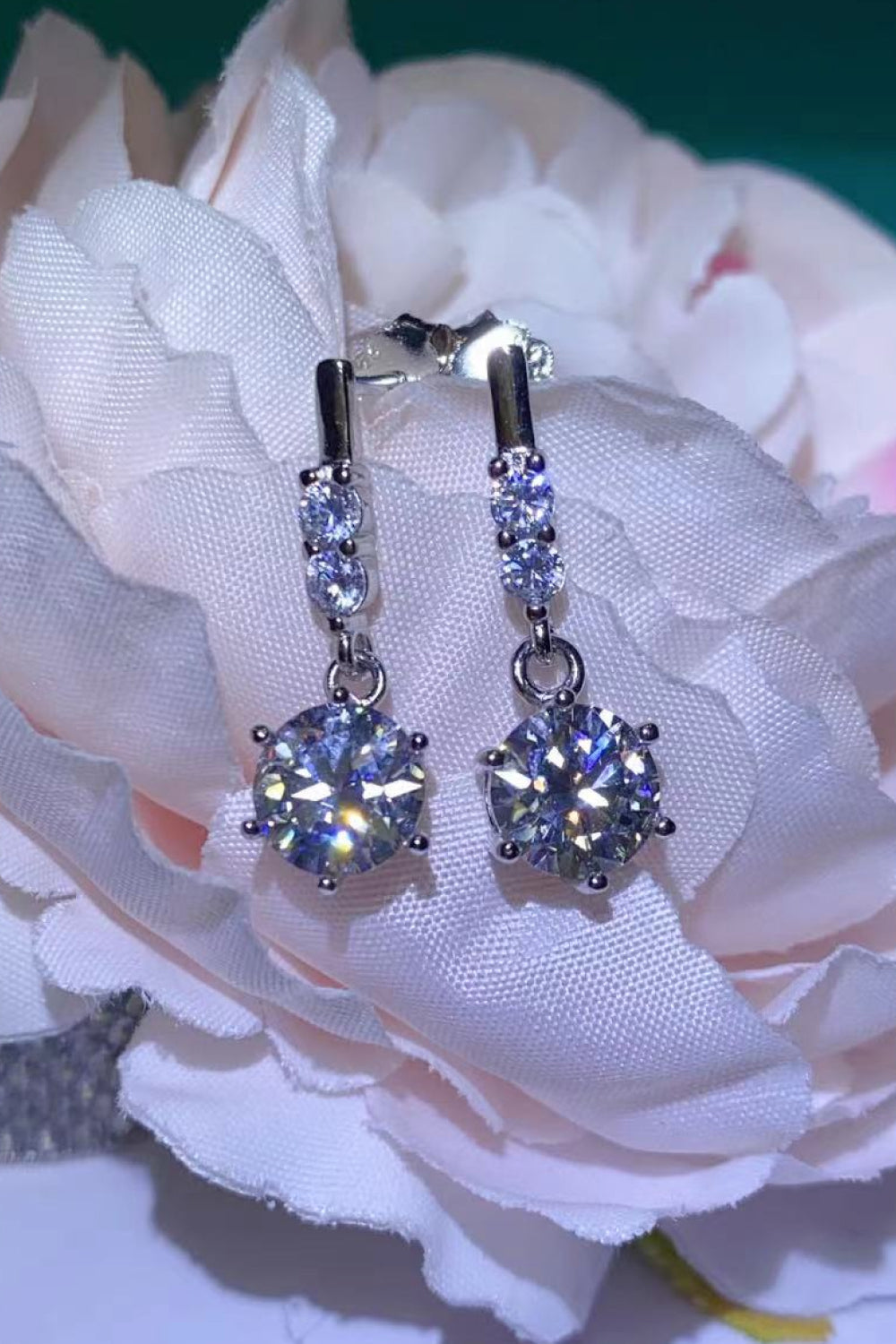 Get What You Need 2 Carat Moissanite Drop Earrings