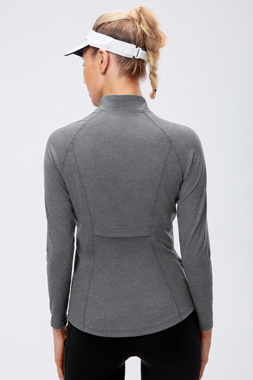 Zip Up Exposed Seam Top with Pockets