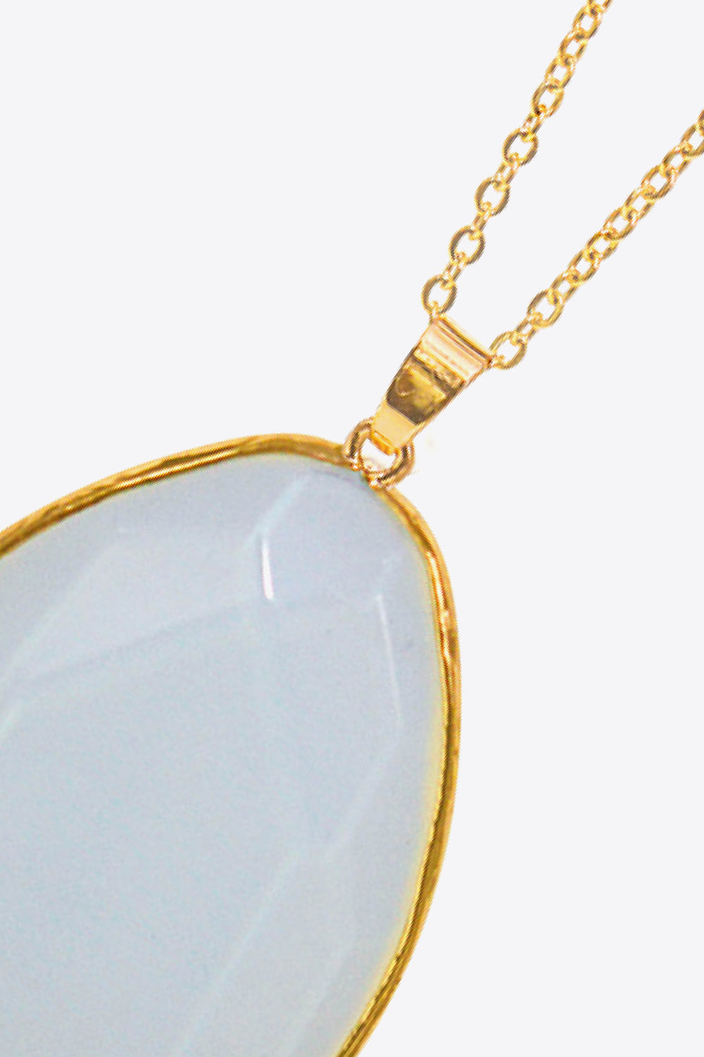 Contrast Teardrop Crystal Pendant