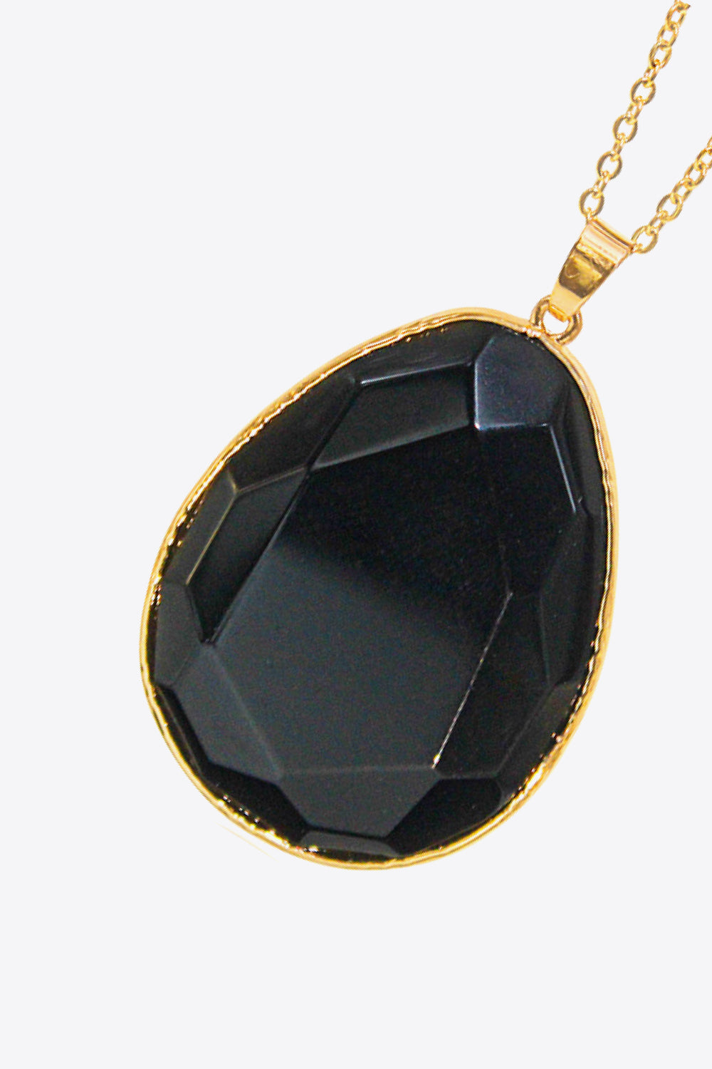 Contrast Teardrop Crystal Pendant