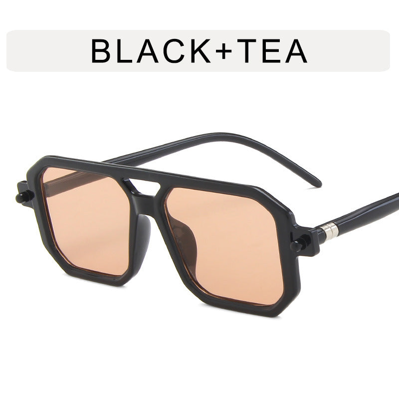 Fashionable Double-beam Polygonal Sunglasses For Women