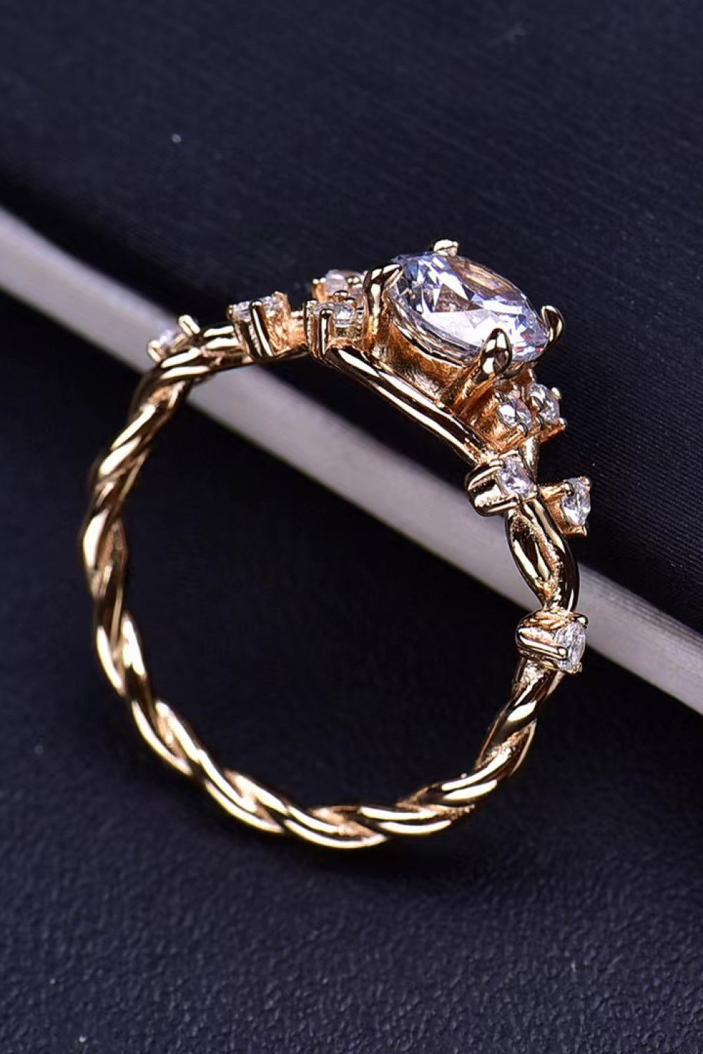 18K Gold-Plated 1 Carat Moissanite Ring