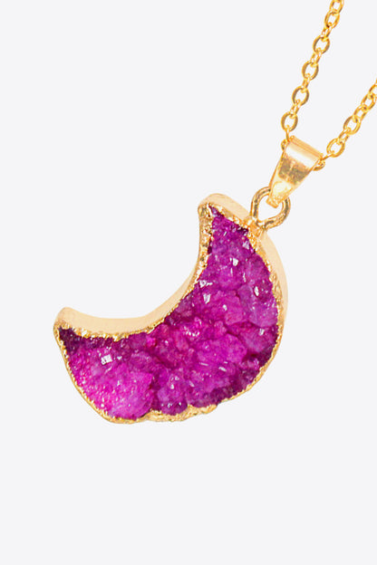 Moon Druzy Pendant