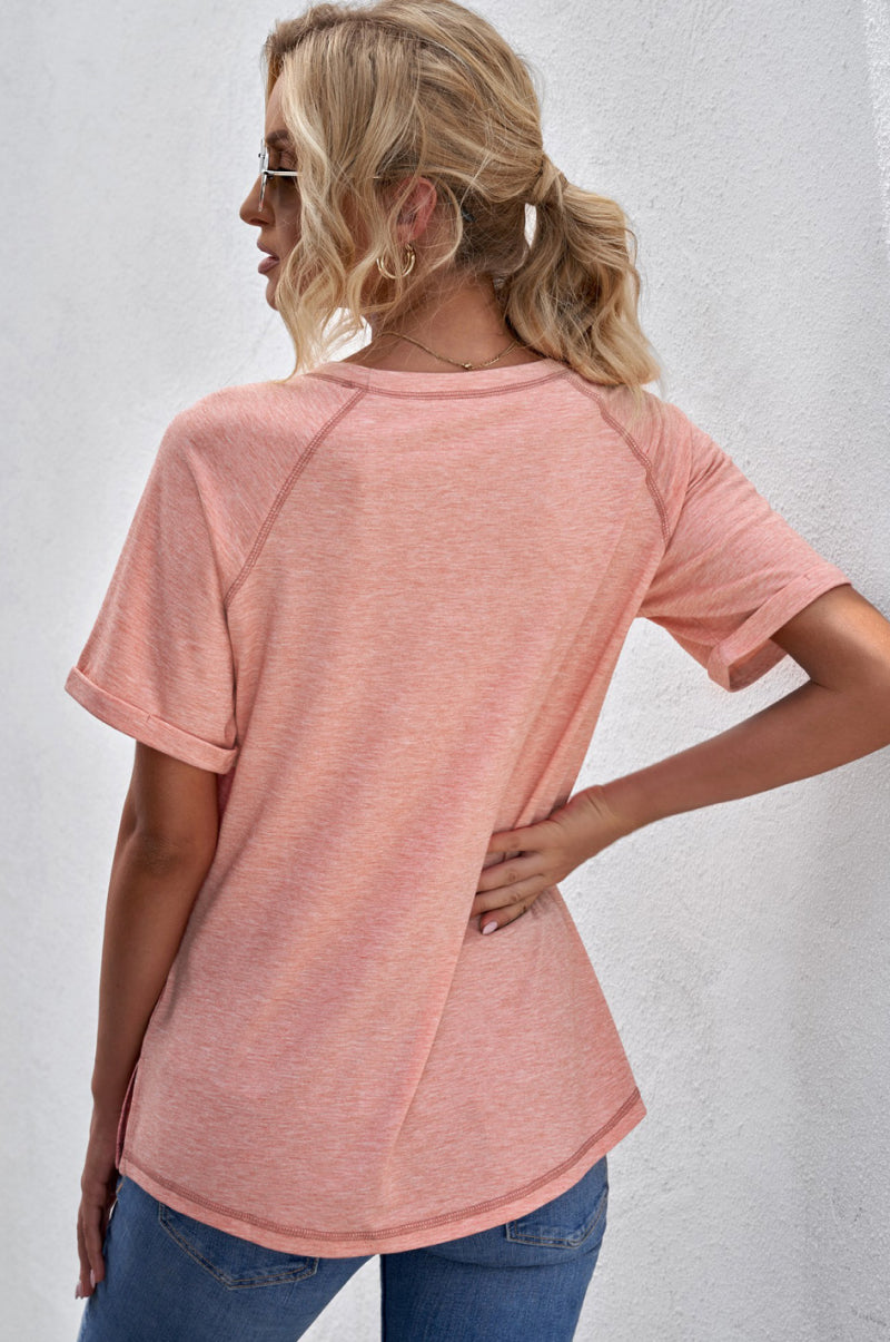 Heathered Round Neck T-Shirt