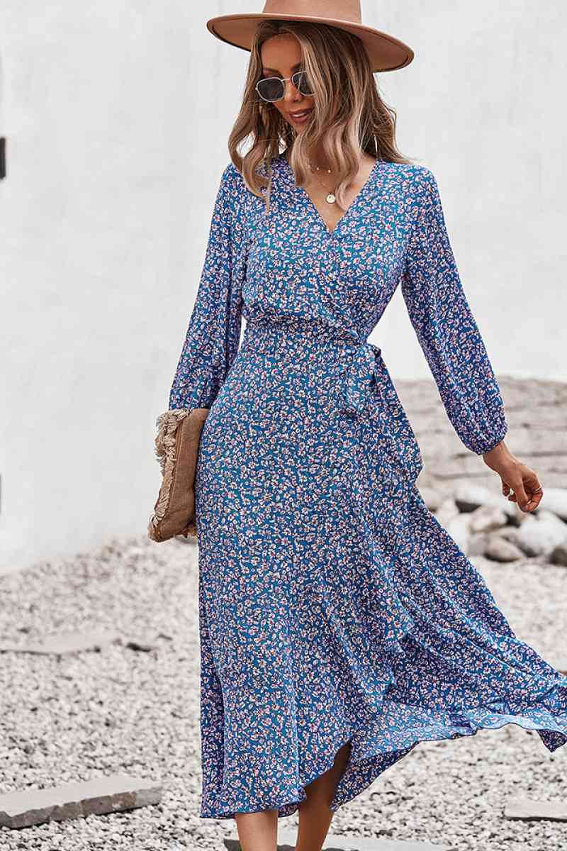 Floral Tied Swing Maxi Dress
