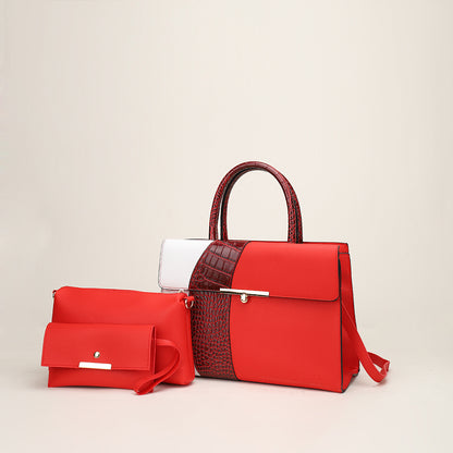 New Color Contrast Three Piece Mother Bag