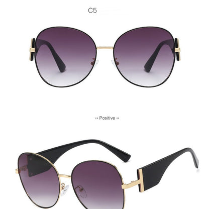 Metal Large Frame Sunglasses Women