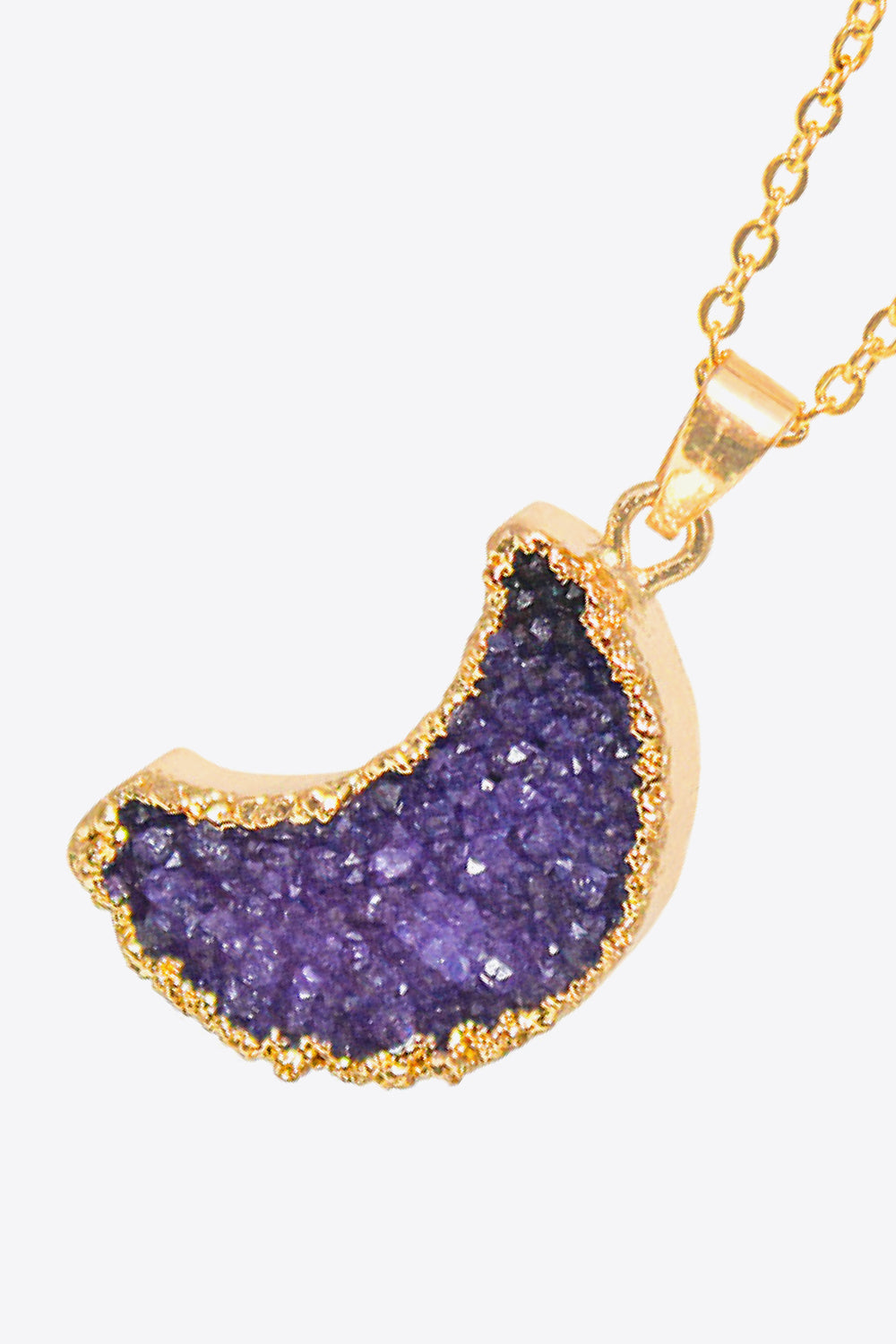 Moon Druzy Pendant